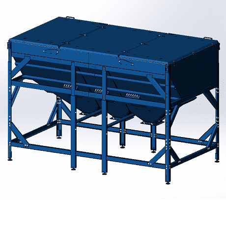 Бункер 4300л, 3 выхода, для Zota ROBOT 600, 750кВт